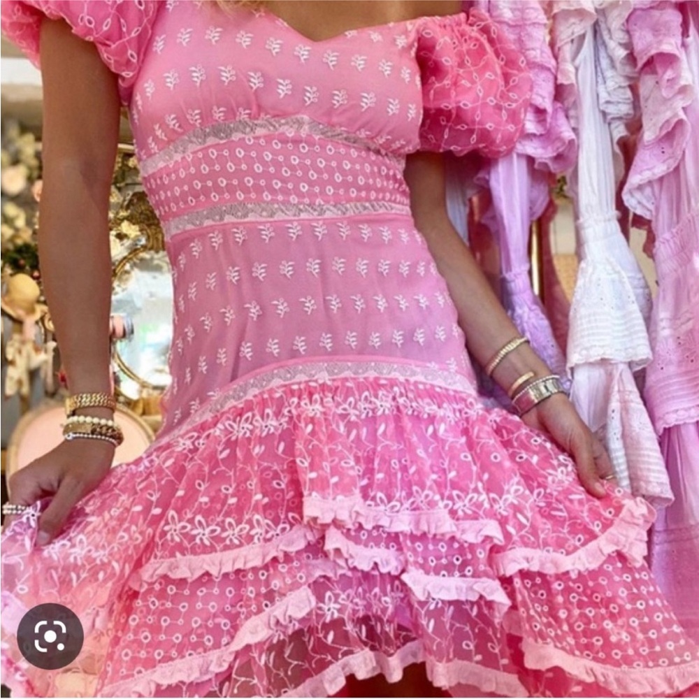 LoveShackFancy Cayden Dress with Puff Sleeves